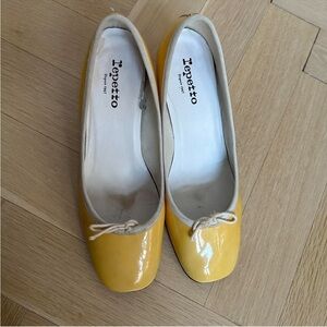 Repetto Yellow Patent Leather Heels